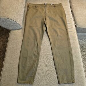 Gap Olive Green Stretch Skinny Casual High Rise Pants Size 16